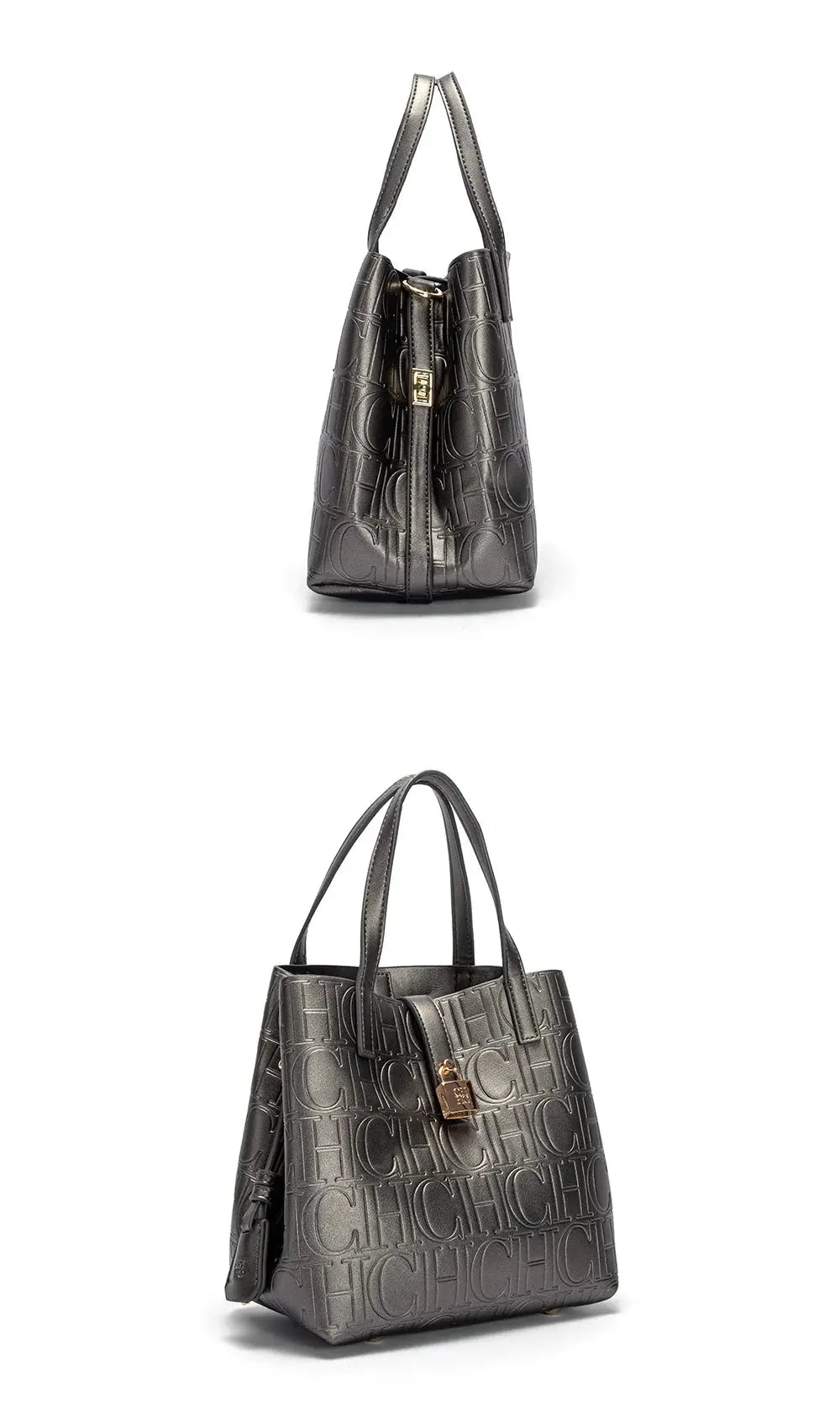 CHCH Women's Tote Bag New Steel Embossed Handheld Bun Mother Shopping Bag Streetsharks