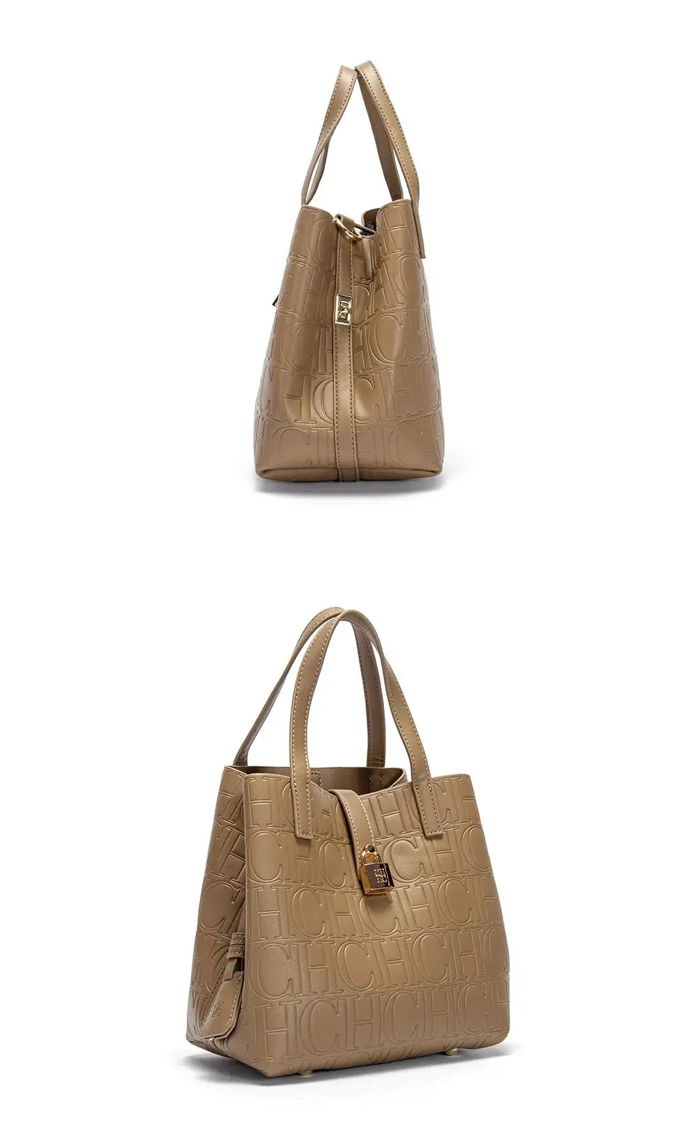 CHCH Women's Tote Bag New Steel Embossed Handheld Bun Mother Shopping Bag Streetsharks