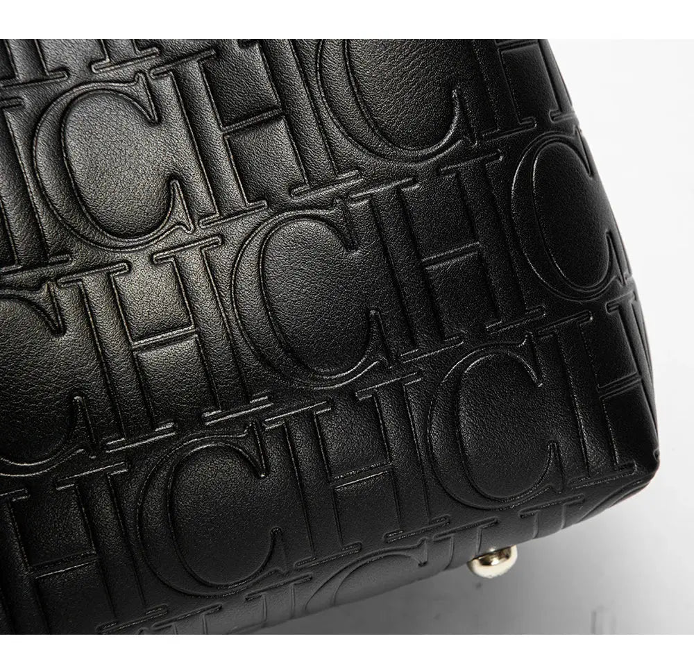 CHCH Women's Tote Bag New Steel Embossed Handheld Bun Mother Shopping Bag Streetsharks