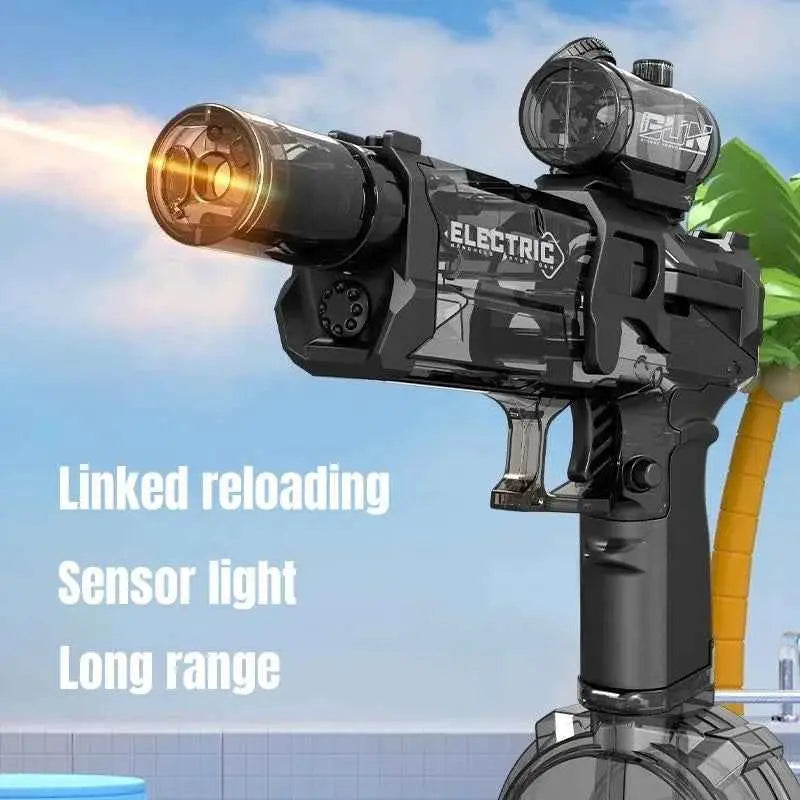 Children High Pressure Electric Water Gun Toys Summer Outdoor Beach Pool Garden Fight Games Kids Automatic Bursts Watergun Gifts