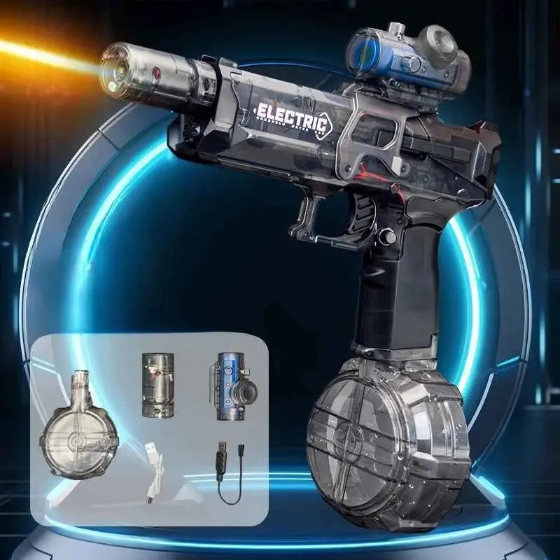 Children High Pressure Electric Water Gun Toys Summer Outdoor Beach Pool Garden Fight Games Kids Automatic Bursts Watergun Gifts