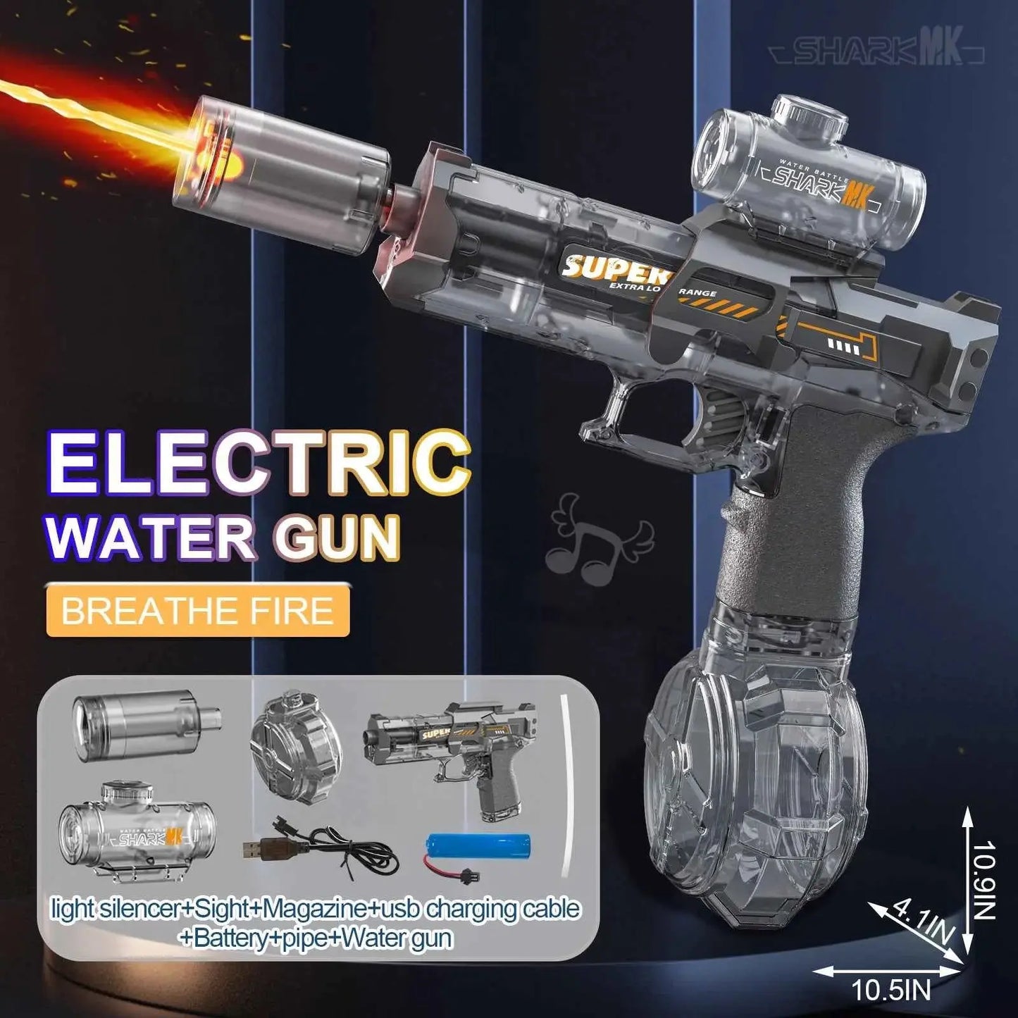 Children High Pressure Electric Water Gun Toys Summer Outdoor Beach Pool Garden Fight Games Kids Automatic Bursts Watergun Gifts