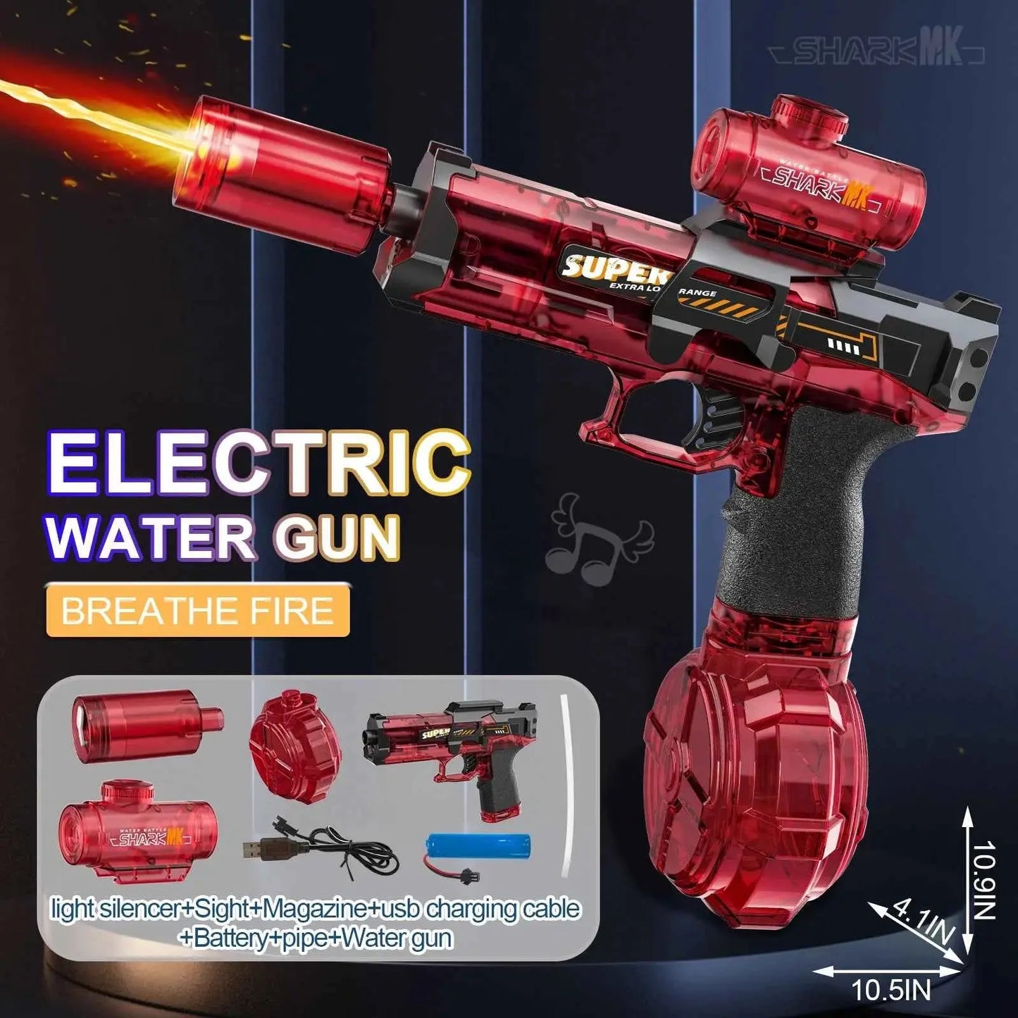 Children High Pressure Electric Water Gun Toys Summer Outdoor Beach Pool Garden Fight Games Kids Automatic Bursts Watergun Gifts
