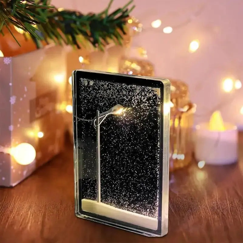 Christmas Lamp Night Street Lamps Snowy Night Light Kit Arts And Crafts for Kids Indoor Christmas Lights Decor for Children Streetsharks