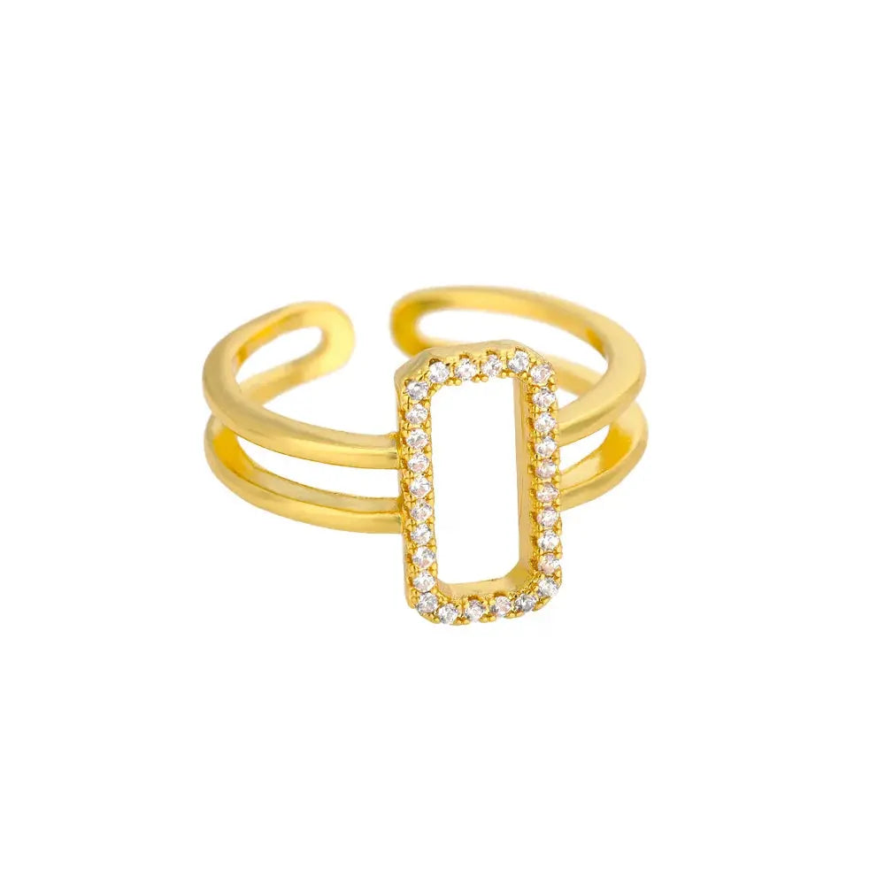 Classic Twist Chain Open Rings For Women Zircon Stainless Steel Geometric Twist Wrapped Couple Ring Wedding Aesthetic Jewelry Streetsharks