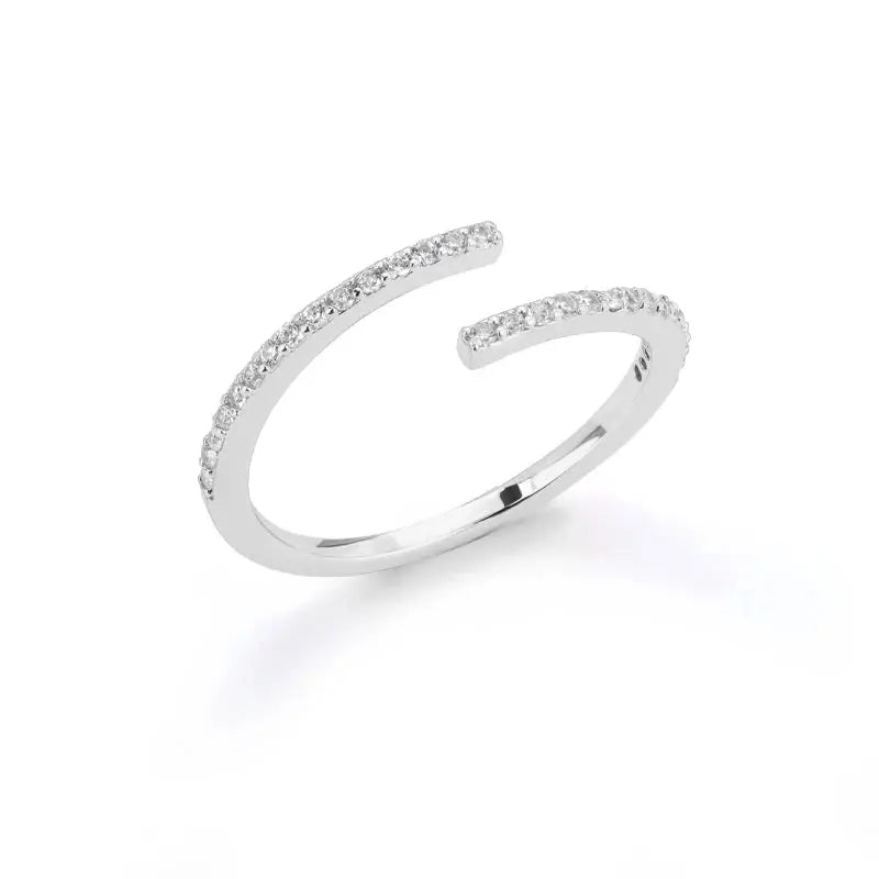 Classic Twist Chain Open Rings For Women Zircon Stainless Steel Geometric Twist Wrapped Couple Ring Wedding Aesthetic Jewelry Streetsharks