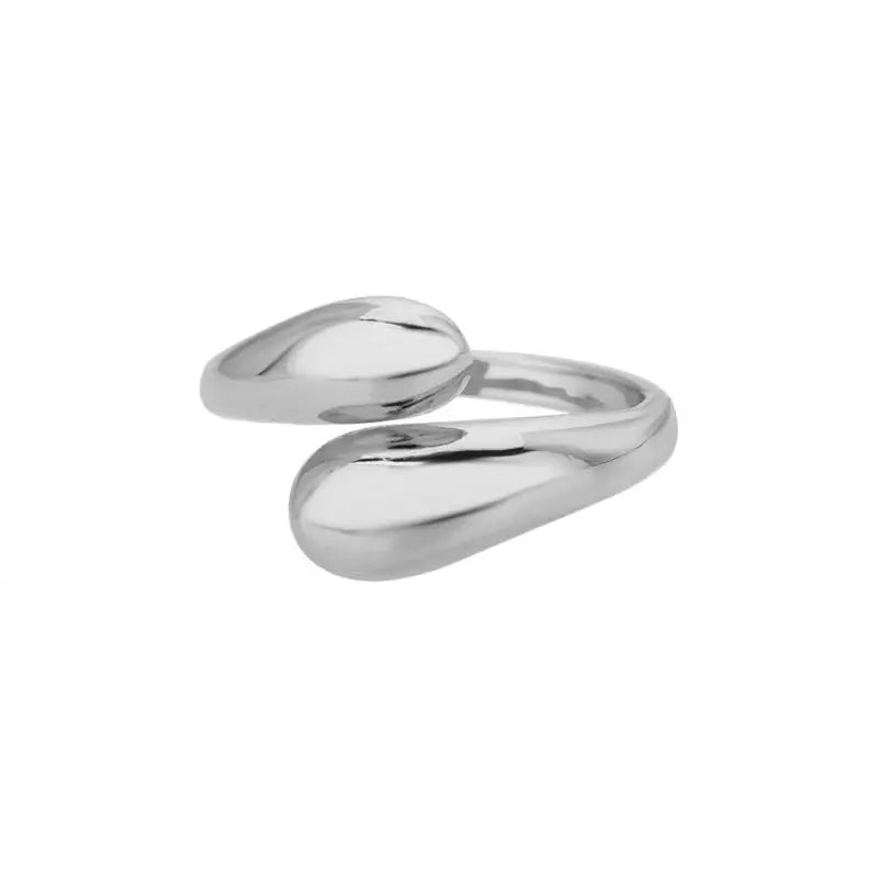 Classic Twist Chain Open Rings For Women Zircon Stainless Steel Geometric Twist Wrapped Couple Ring Wedding Aesthetic Jewelry Streetsharks