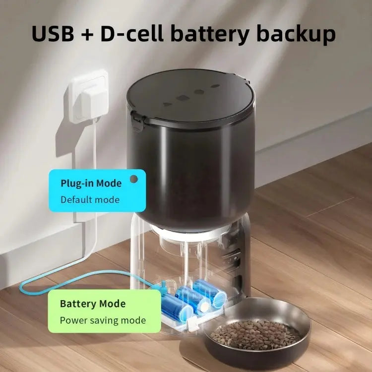 Coofull Elecpet 3 in 1 Smart Pet Feeder With Laser Tracking App Control AI Powered 4L Automatic Cat Food Dispenser luxecrown.co.uk