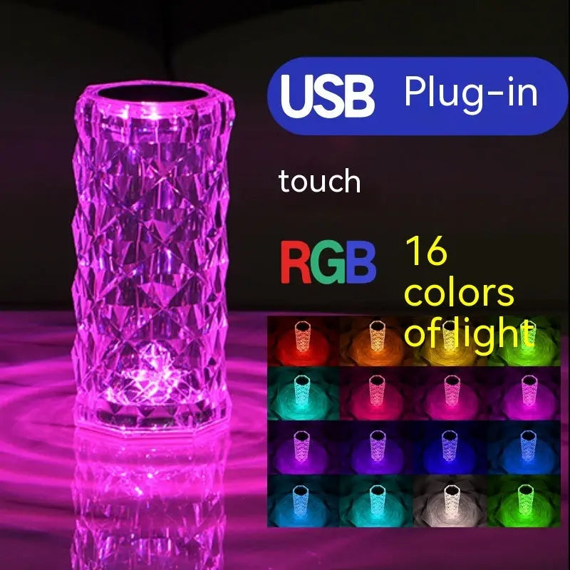 Crystal Rose Lamp Atmosphere Creative Led Table Lamp StreetSharks