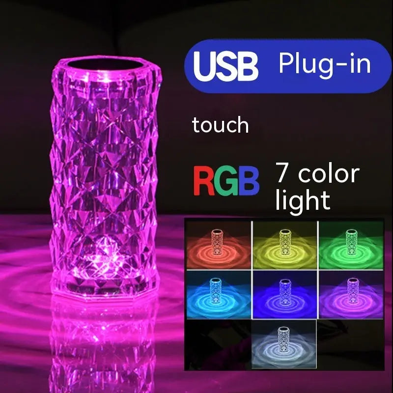 Crystal Rose Lamp Atmosphere Creative Led Table Lamp StreetSharks