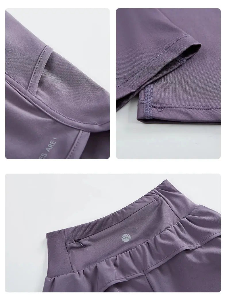 DRUR 4pcs Yoga Suit Women Sports Bra High Waist Leggings And Jacekets Sets Sport Outfit Fitness Workout Clothes Lady Sportswear luxecrown.co.uk