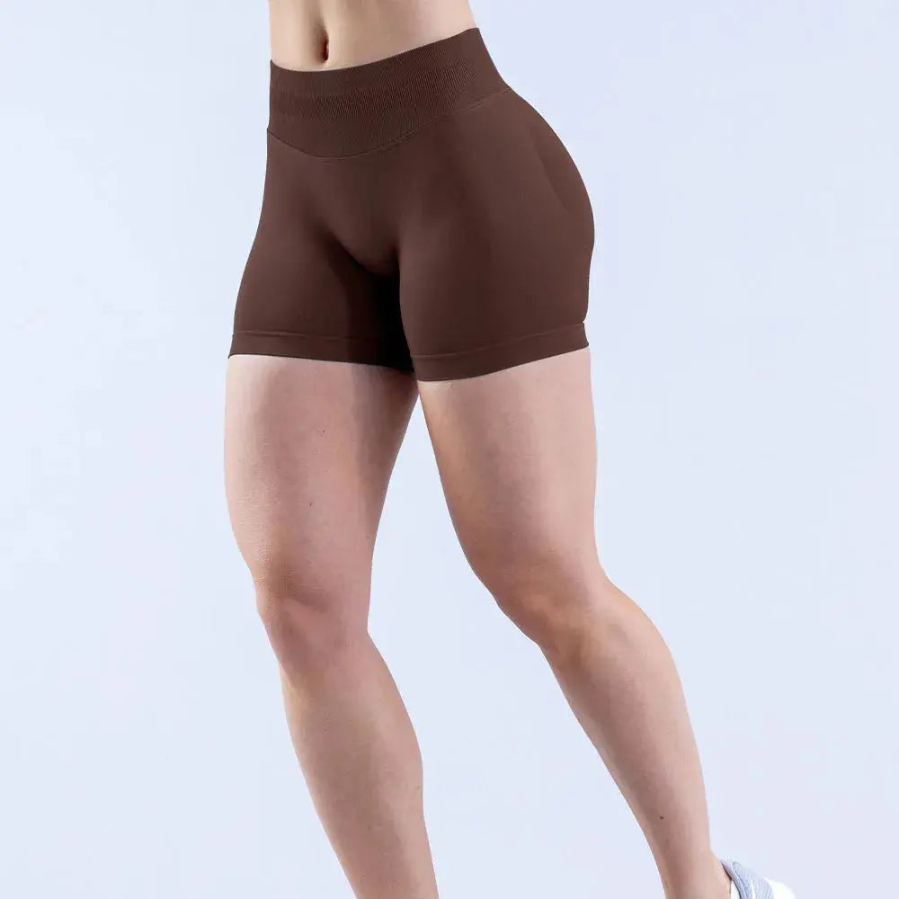 DYF Impact Seamless Sports Shorts Women Booty Yoga Shorts Quick Drying Fitness Tights Solid Workout Scrunch Customizable Lable luxecrown.co.uk