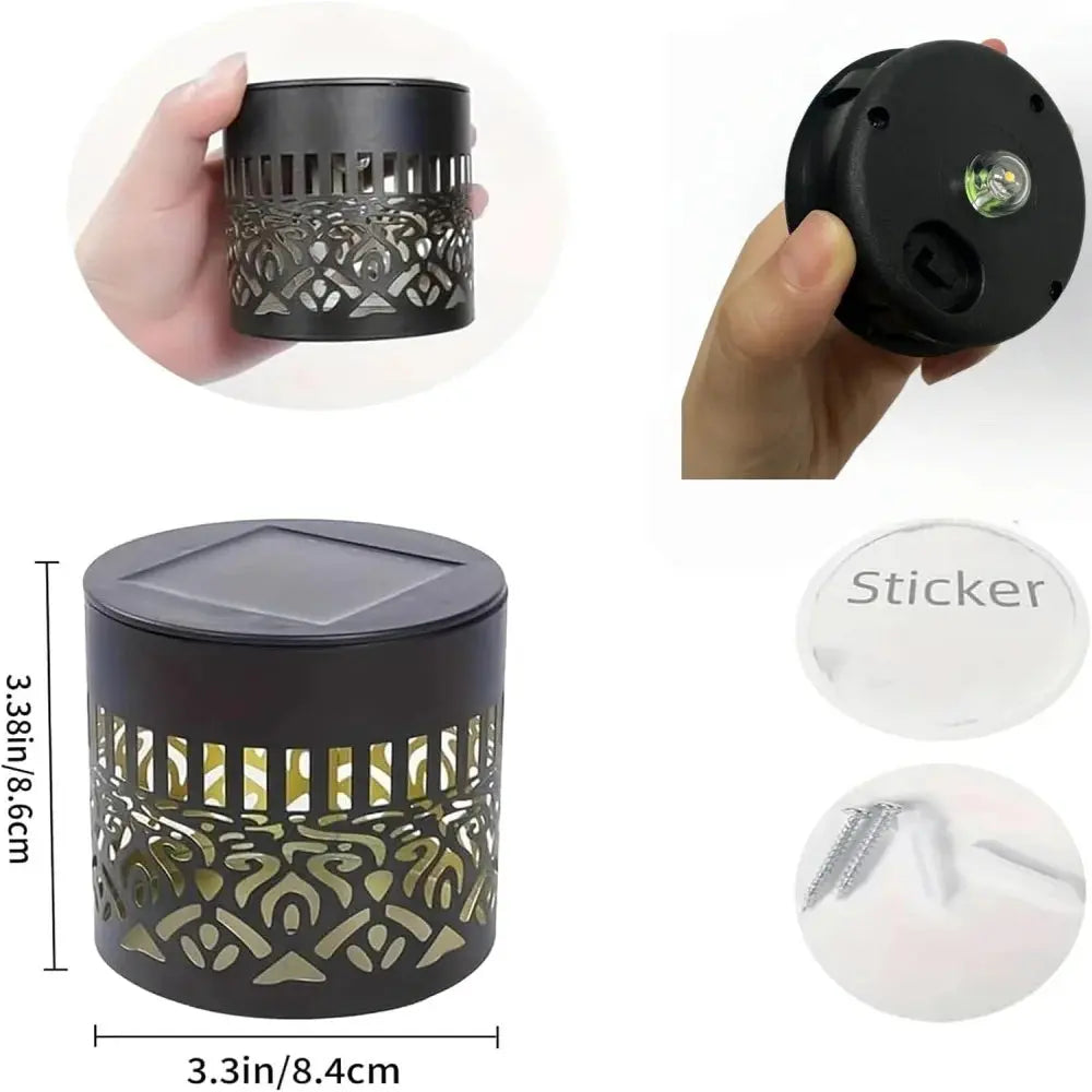 Decorative Solar Mandala Lights Solar Powered Outdoor Deck Step Wall Lights for Terrace, Courtyard, Backyard, Garden Decor luxecrown.co.uk