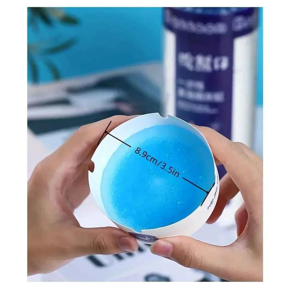 Disposable Ashtray With Self-Contained Cigarette Extinguishing Sand, Thickened And Hardened To Prevent Ash From Flying