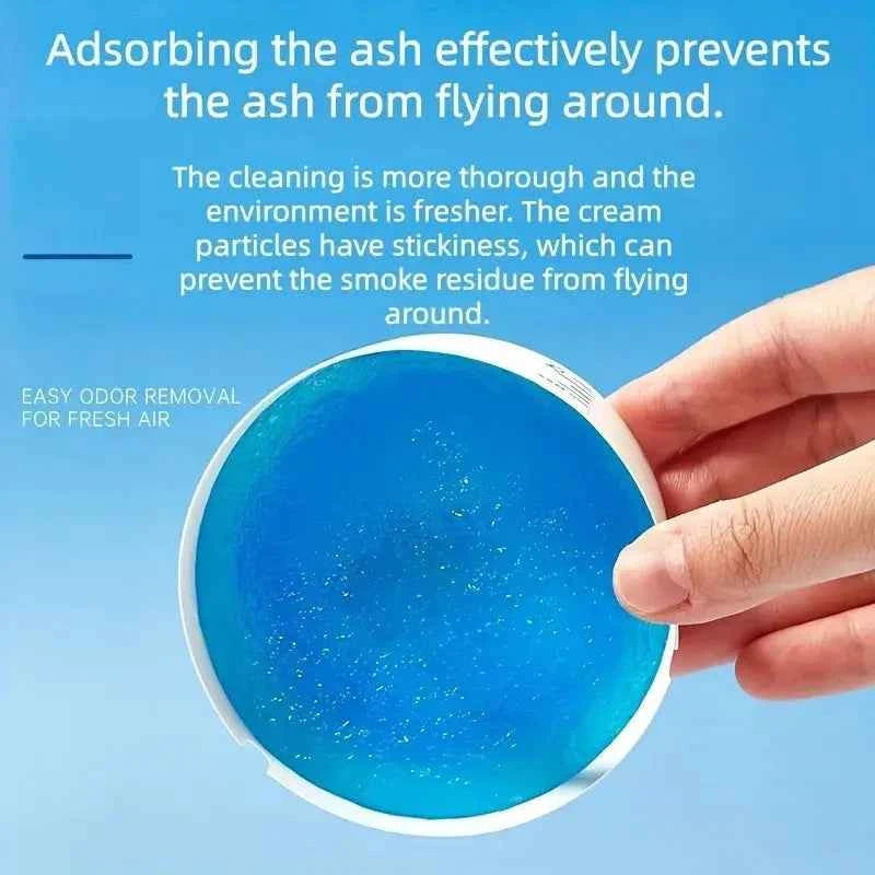 Disposable Ashtray With Self-Contained Cigarette Extinguishing Sand, Thickened And Hardened To Prevent Ash From Flying