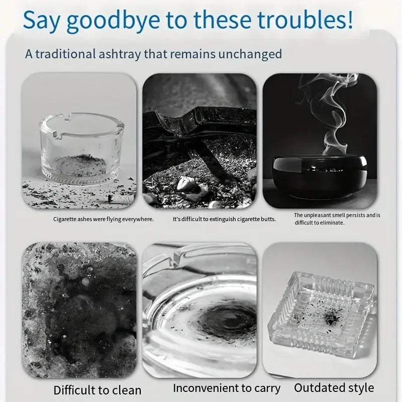 Disposable Ashtray With Self-Contained Cigarette Extinguishing Sand, Thickened And Hardened To Prevent Ash From Flying luxecrown.co.uk