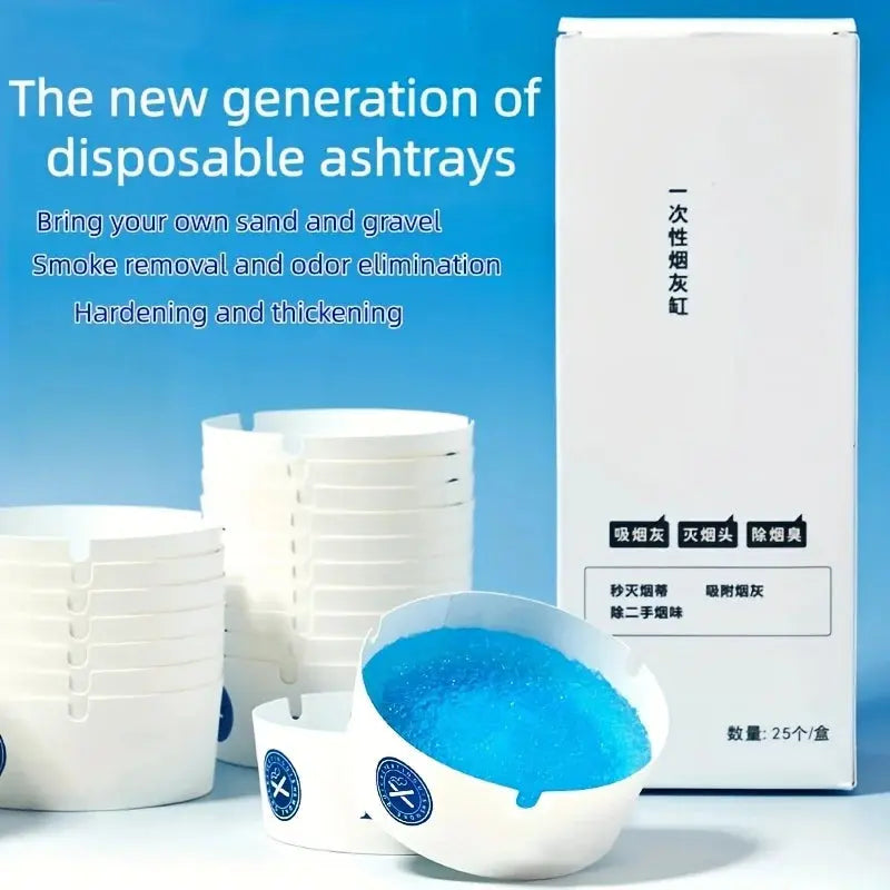 Disposable Ashtray With Self-Contained Cigarette Extinguishing Sand, Thickened And Hardened To Prevent Ash From Flying luxecrown.co.uk