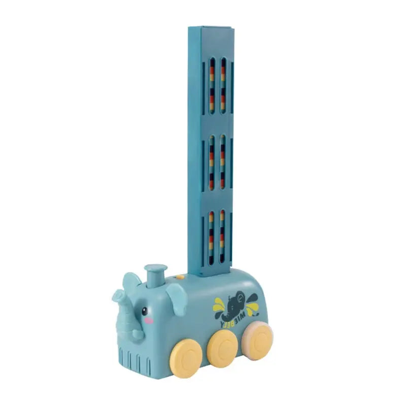 Domino Train Toy Stacking Block Set Domino Building Block Brain Developmental Electric Car Cartoon Block For Kids StreetSharks