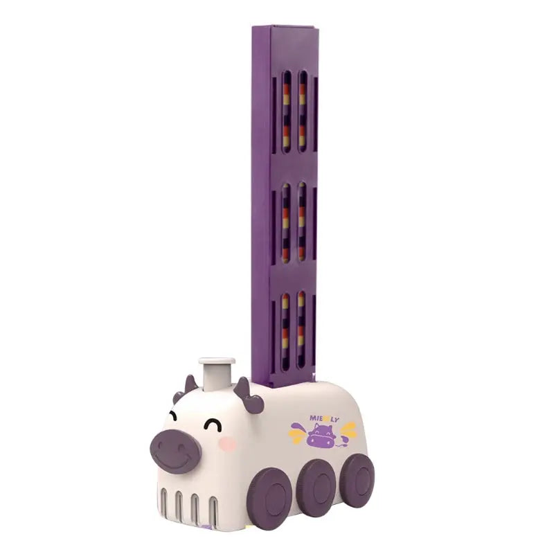 Domino Train Toy Stacking Block Set Domino Building Block Brain Developmental Electric Car Cartoon Block For Kids StreetSharks