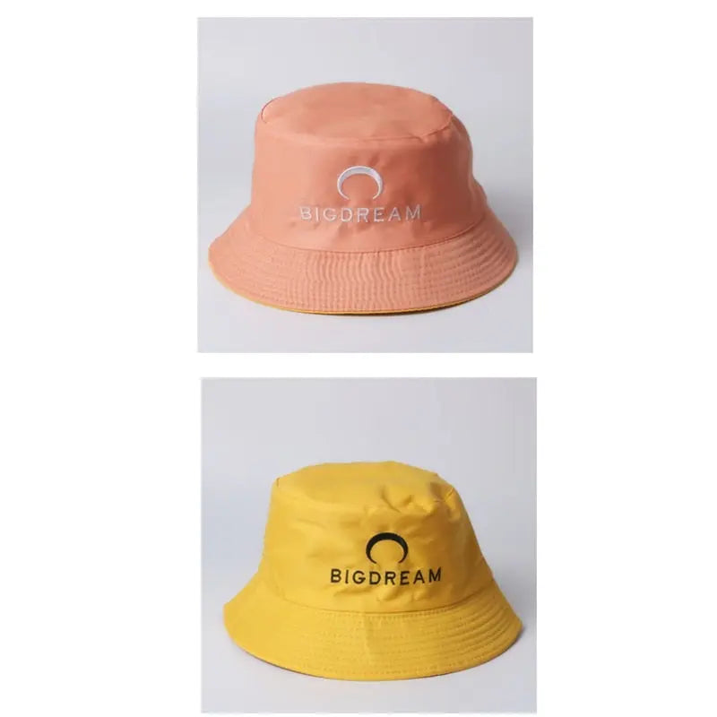 Double-sided Men's And Women's Cotton Bucket Hats Ladies Summer Sunscreen Panama Sun Hats Outdoor Fisherman Hats Streetsharks