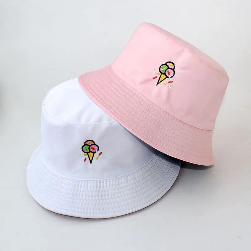 Double-sided Men's And Women's Cotton Bucket Hats Ladies Summer Sunscreen Panama Sun Hats Outdoor Fisherman Hats -  Streetsharks