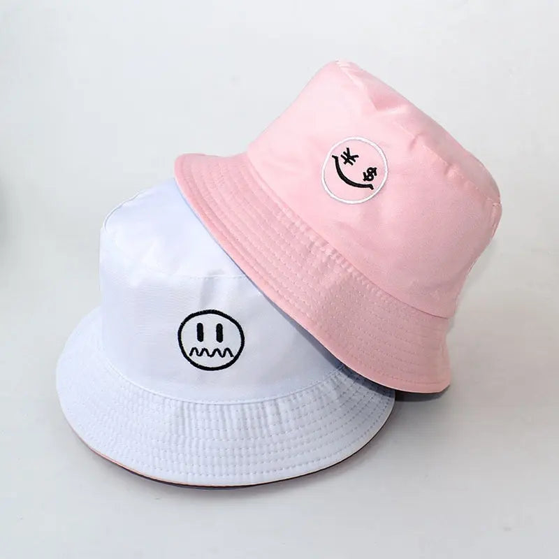 Double-sided Men's And Women's Cotton Bucket Hats Ladies Summer Sunscreen Panama Sun Hats Outdoor Fisherman Hats Streetsharks