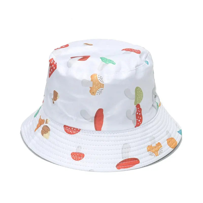 Double-sided Men's And Women's Cotton Bucket Hats Ladies Summer Sunscreen Panama Sun Hats Outdoor Fisherman Hats Streetsharks