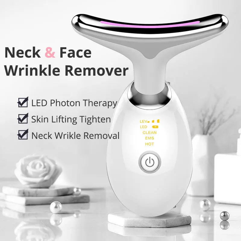 EMS Thermal Neck Lifting And Tighten Massager Electric Microcurrent Wrinkle Remover StreetSharks