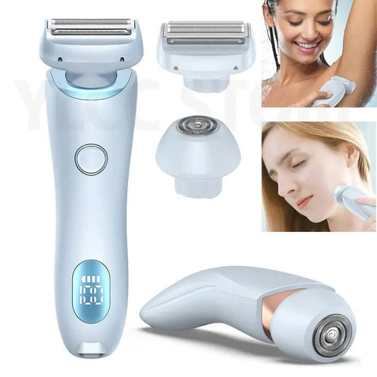Electric Razors for Women 2 In 1 Bikini Trimmer Face Shavers Hair Removal for Underarms Legs Ladies Body Trimmer IPX7 Waterproof luxecrown.co.uk