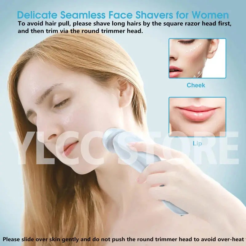 Electric Razors for Women 2 In 1 Bikini Trimmer Face Shavers Hair Removal for Underarms Legs Ladies Body Trimmer IPX7 Waterproof luxecrown.co.uk