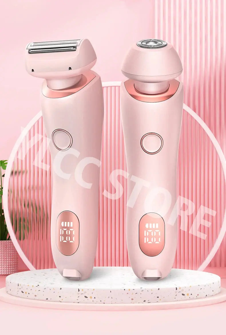 Electric Razors for Women 2 In 1 Bikini Trimmer Face Shavers Hair Removal for Underarms Legs Ladies Body Trimmer IPX7 Waterproof luxecrown.co.uk