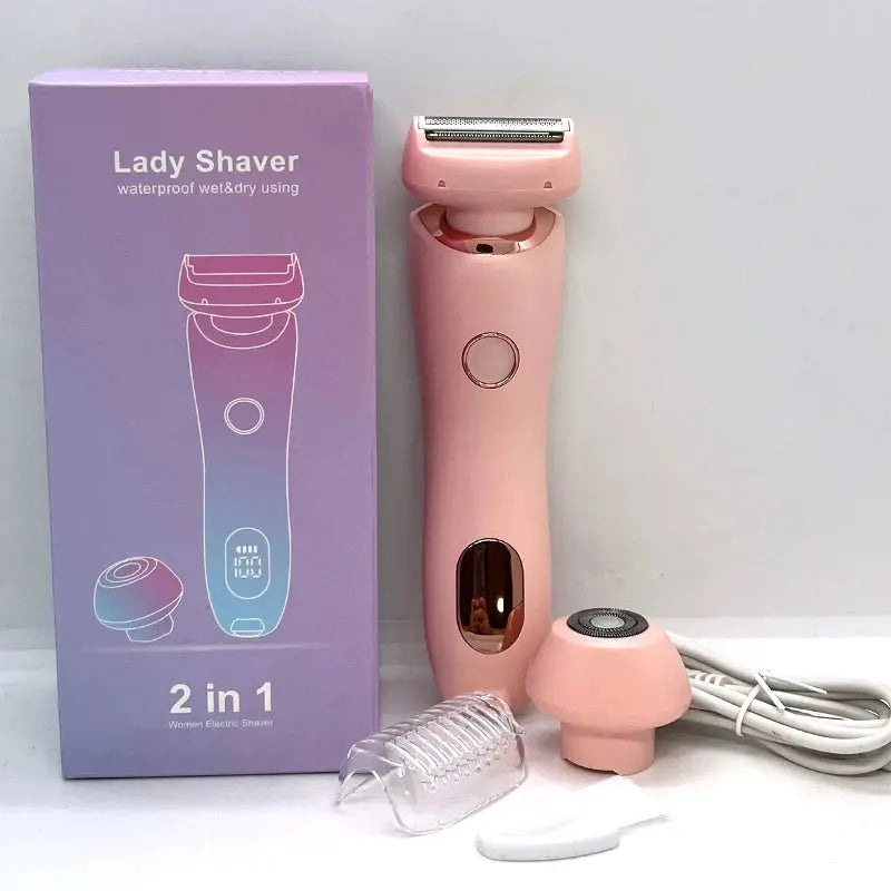 Electric Razors for Women 2 In 1 Bikini Trimmer Face Shavers Hair Removal for Underarms Legs Ladies Body Trimmer IPX7 Waterproof luxecrown.co.uk