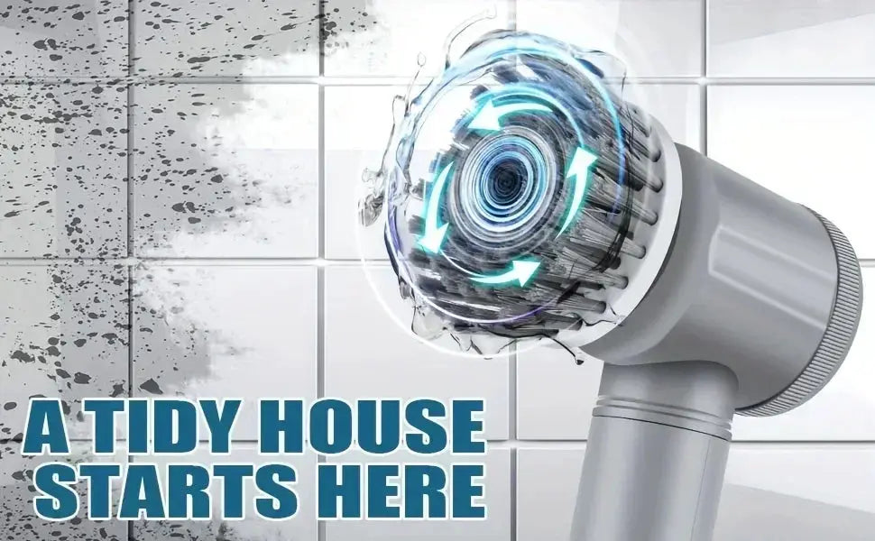 Electric Spin Scrubber, Bathroom Cordless Cleaning Brush Power Scrubber with 5 Replaceable Brush Heads, Electric Cleaning Brush luxecrown.co.uk