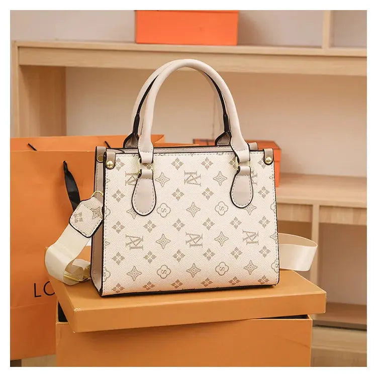 Elegant Retro Women's Tote Bag Single Shoulder Crossbody Bag Floral Print Ladies Handbag Luxury Texture Commuter Messenger Bag luxecrown.co.uk