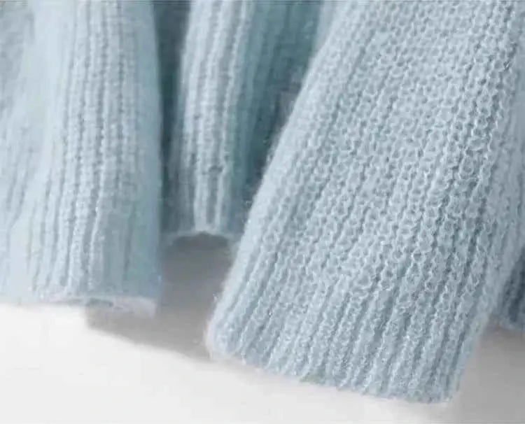 Elegant See-through Women Sweater Pullover Loose Jumper Autumn Winter Soft Warm Women Knitwear Sweater Basic Solid Cashmere Tops