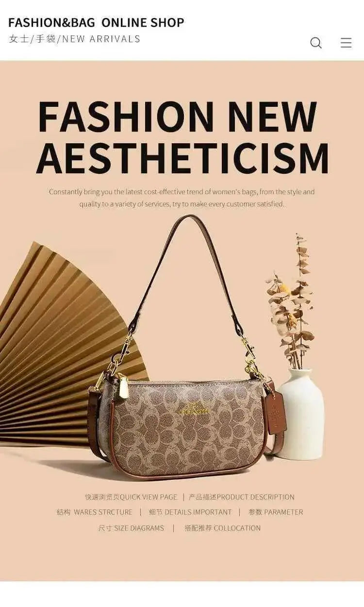 Elegant Women's Underarm Bag Hot Popular Ladies Shoulder Bag PU Leather Luxury Handbag Ladies Bag Designer Crossbody Bag