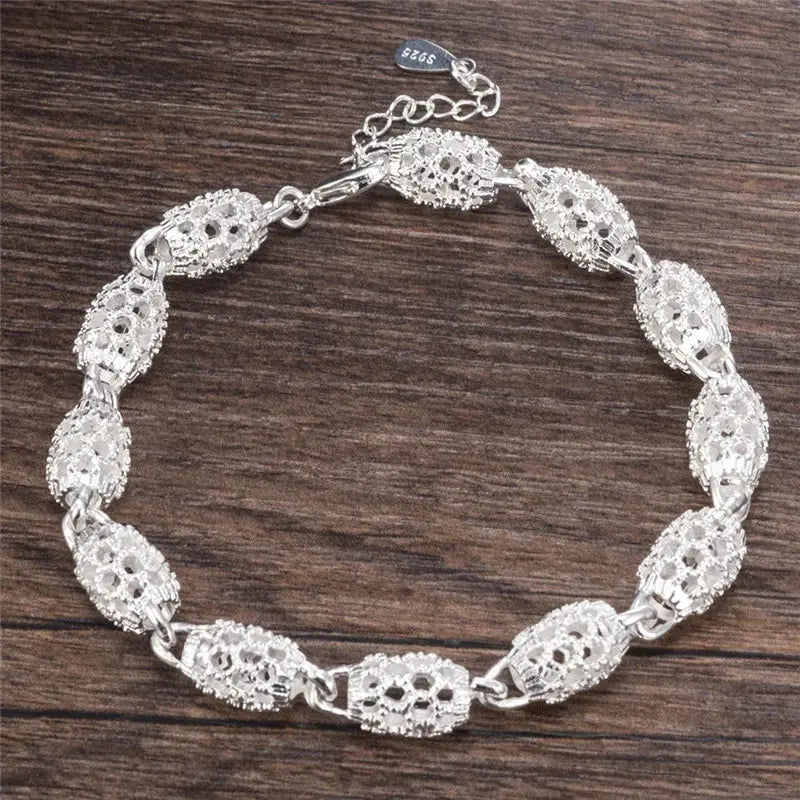 Fashion 925 Sterling Silver Bracelets For Women Luxury Original Designer Hollow Lantern Ball Charm Bracelets Beautiful Jewelry Streetsharks
