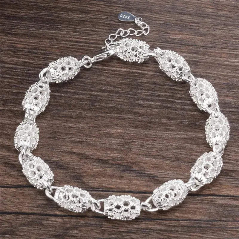 Fashion 925 Sterling Silver Bracelets For Women Luxury Original Designer Hollow Lantern Ball Charm Bracelets Beautiful Jewelry Streetsharks