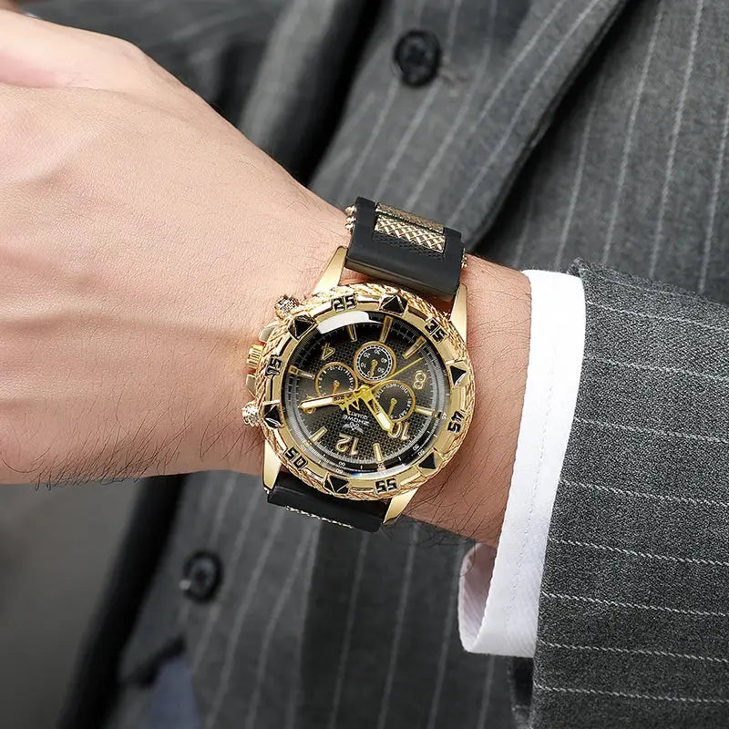 Fashion Sports Style Silicone Men's Watch Casual Wrist Watch luxecrown.co.uk