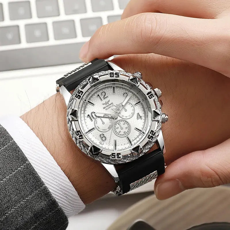 Fashion Sports Style Silicone Men's Watch Casual Wrist Watch luxecrown.co.uk