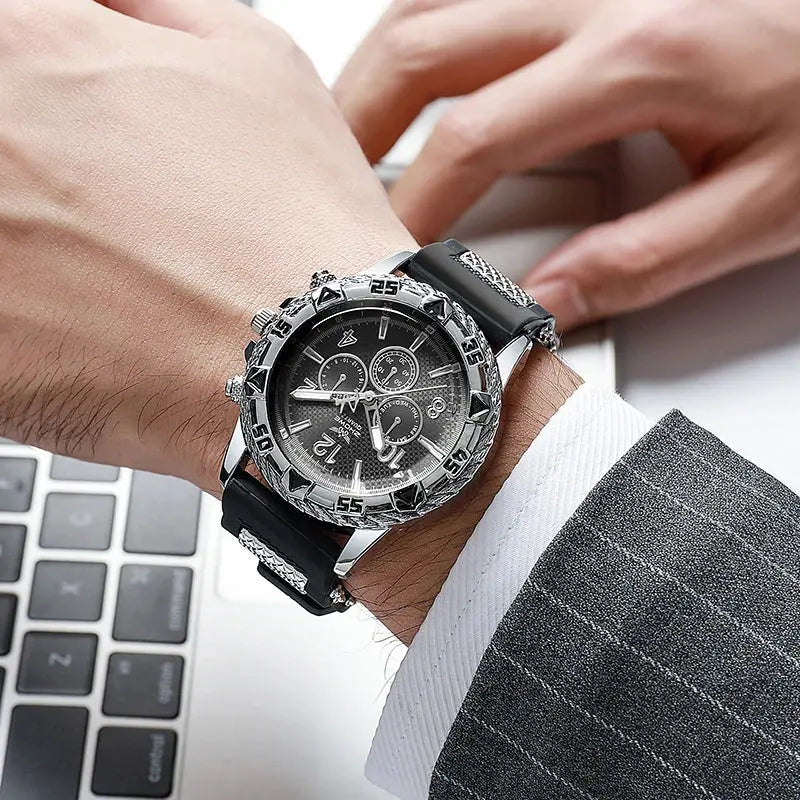 Fashion Sports Style Silicone Men's Watch Casual Wrist Watch luxecrown.co.uk