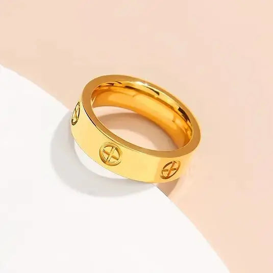 Fashion Stainless Steel CZ Crystal Cross Ring For Women Men Rose Gold Color Love Couple  Wedding Rings Luxury Jewelry Gift Streetsharks