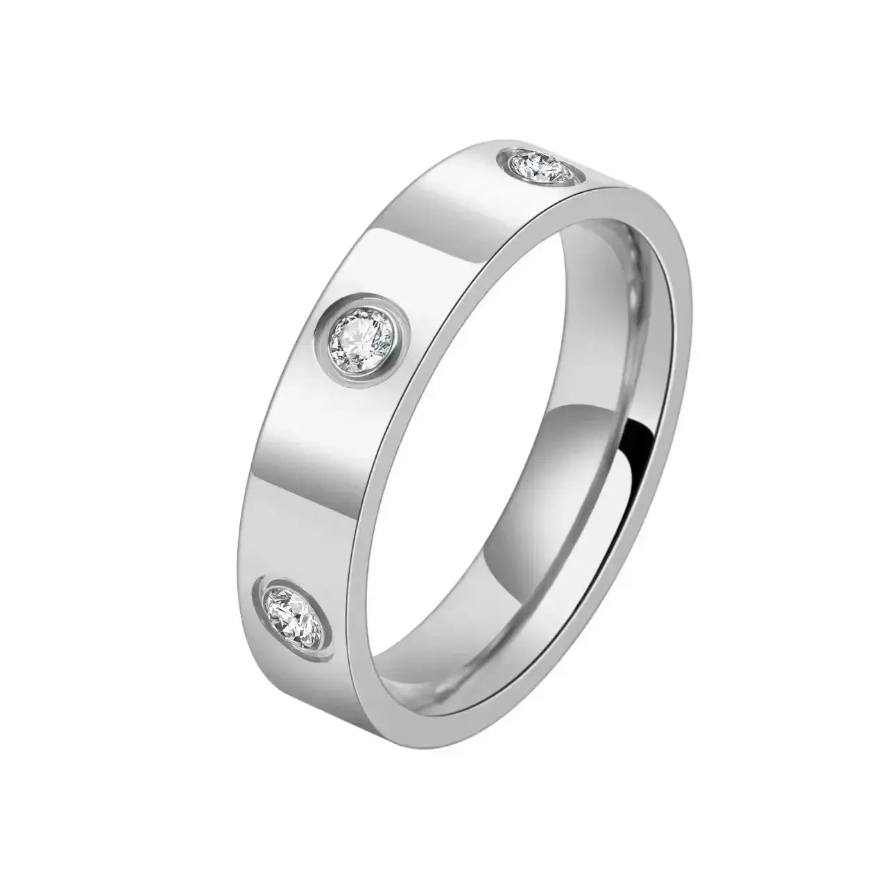 Fashion Stainless Steel CZ Crystal Cross Ring For Women Men Rose Gold Color Love Couple  Wedding Rings Luxury Jewelry Gift Streetsharks