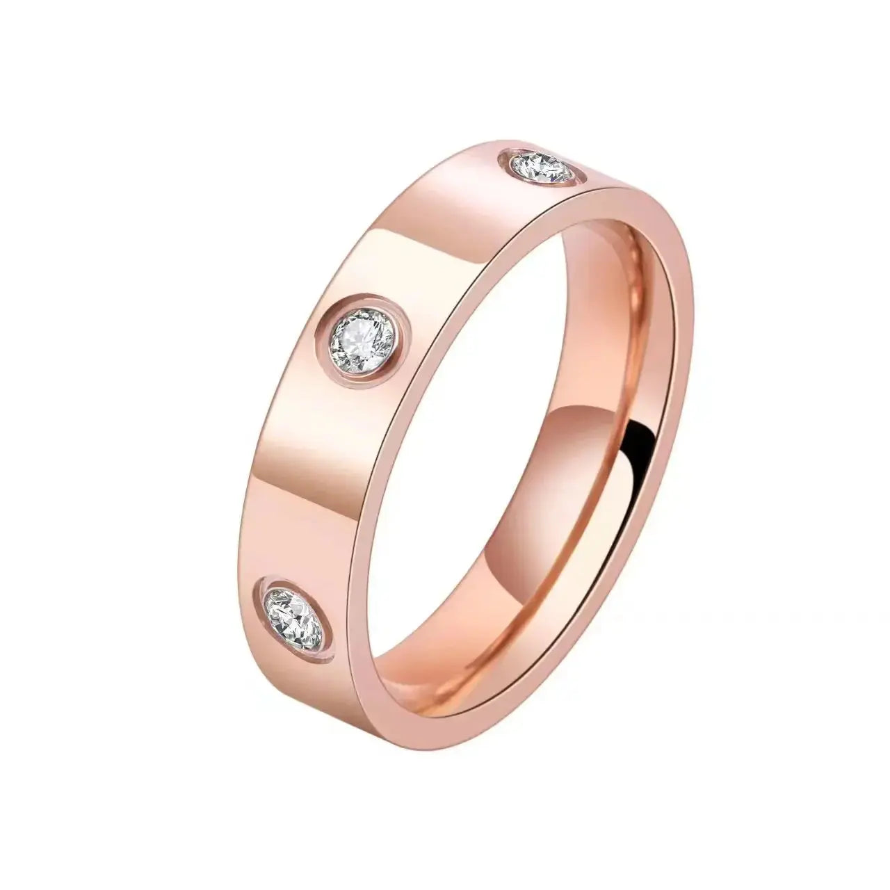 Fashion Stainless Steel CZ Crystal Cross Ring For Women Men Rose Gold Color Love Couple  Wedding Rings Luxury Jewelry Gift Streetsharks