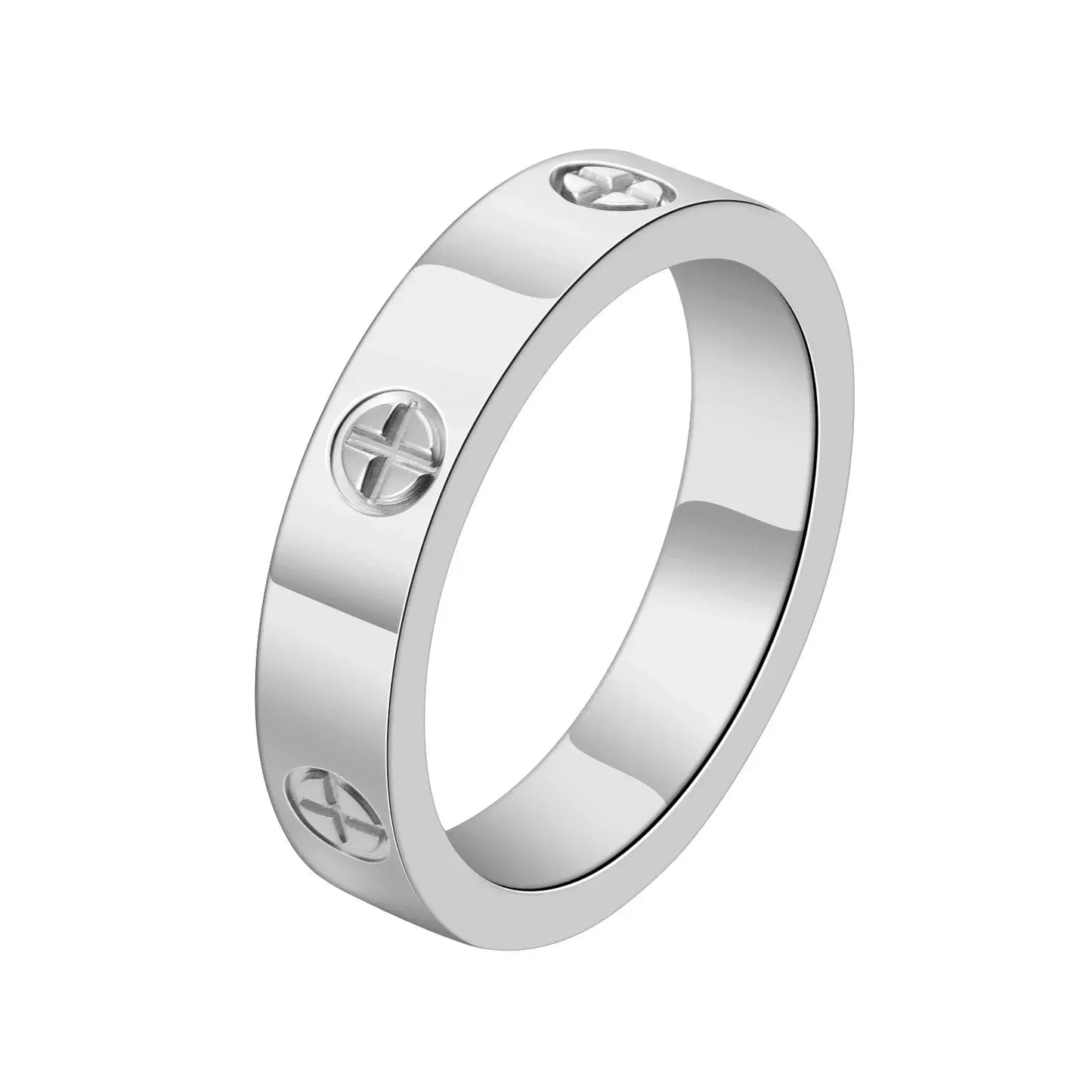 Fashion Stainless Steel CZ Crystal Cross Ring For Women Men Rose Gold Color Love Couple  Wedding Rings Luxury Jewelry Gift Streetsharks