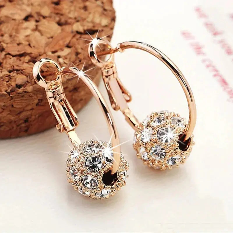 Fashion Trend Earrings Zircon Pendant Earrings Shiny Earrings for Women's Wedding Betrothal Bride Jewelry Birthday Gift Streetsharks