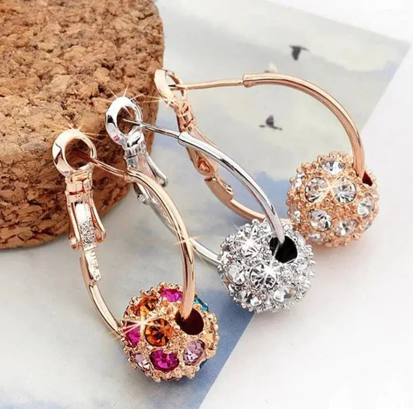 Fashion Trend Earrings Zircon Pendant Earrings Shiny Earrings for Women's Wedding Betrothal Bride Jewelry Birthday Gift Streetsharks