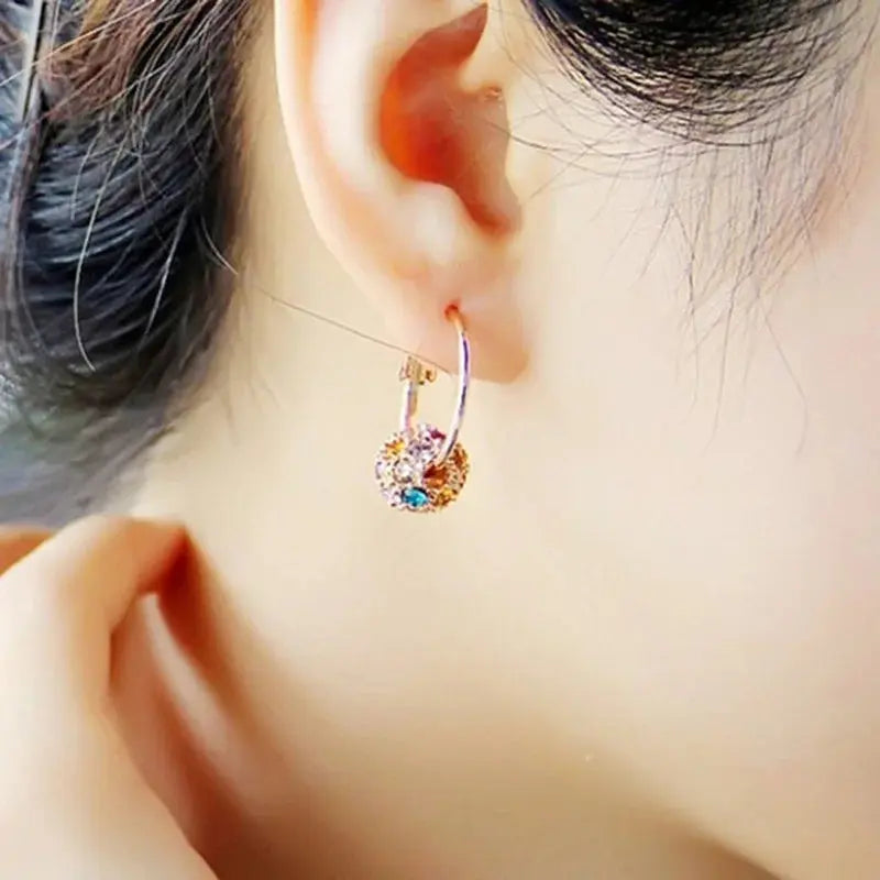Fashion Trend Earrings Zircon Pendant Earrings Shiny Earrings for Women's Wedding Betrothal Bride Jewelry Birthday Gift Streetsharks