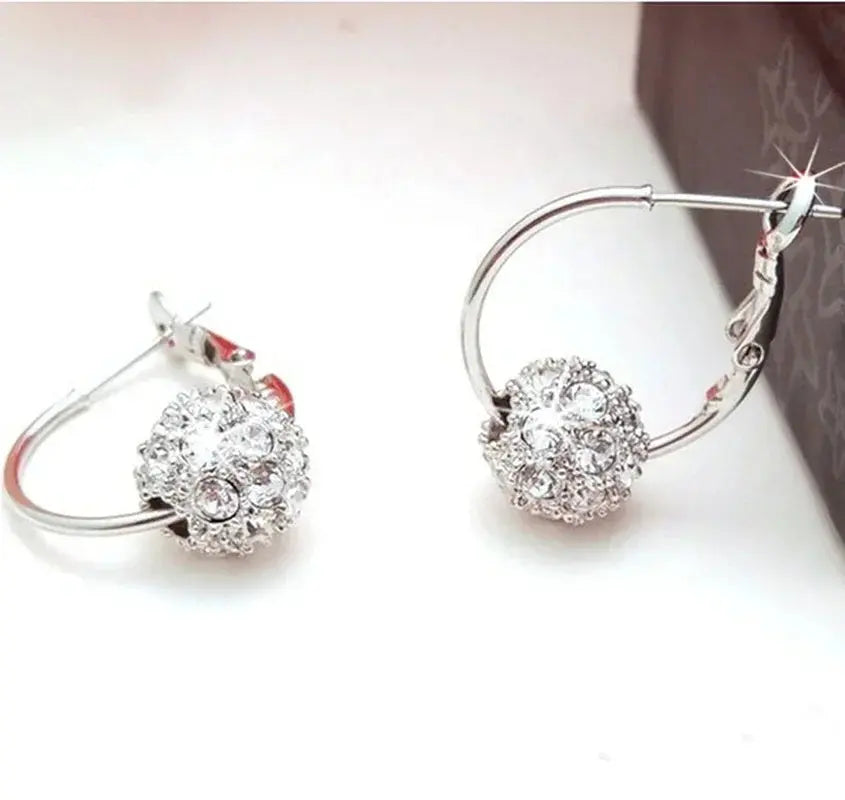 Fashion Trend Earrings Zircon Pendant Earrings Shiny Earrings for Women's Wedding Betrothal Bride Jewelry Birthday Gift Streetsharks