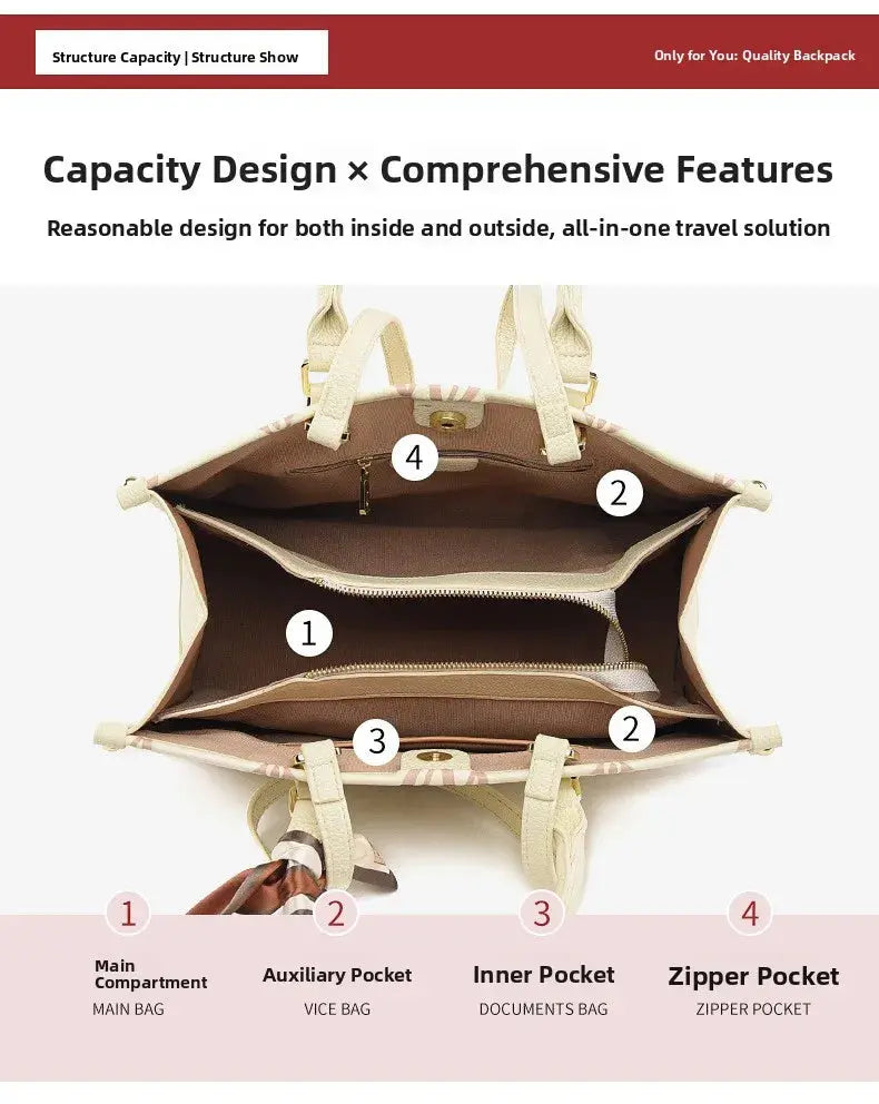 Fashionable Large Capacity Tote Bag 2025 New Style Simple Urban PU Ladies Handbag Commuter Daily Use Contrast Color Embossed luxecrown.co.uk